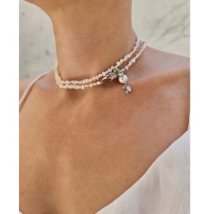 Colier lung cu perle baroc...