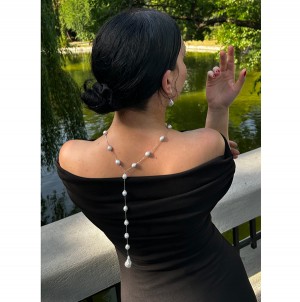 Colier lung cu perle Edison...