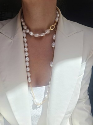 Colier lung asimetric cu...