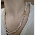Colier dublu cu perle baroc...